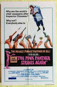 d567 PINK PANTHER STRIKES AGAIN style B one-sheet movie poster '76 rare!