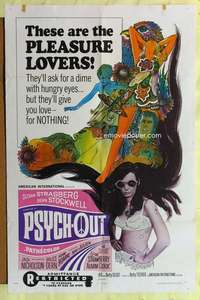d589 PSYCH-OUT one-sheet movie poster '68 AIP, drugs, Jack Nicholson!
