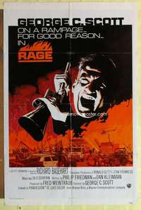 d595 RAGE one-sheet movie poster '72 George C. Scott, Richard Basehart