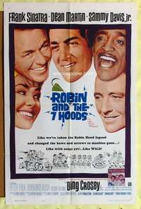d621 ROBIN & THE 7 HOODS one-sheet movie poster '64 Sinatra, the Rat Pack!