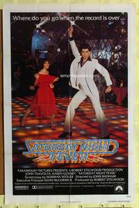 d638 SATURDAY NIGHT FEVER one-sheet movie poster '77 dancing John Travolta!