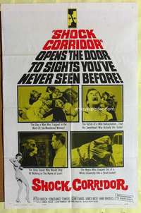 d673 SHOCK CORRIDOR one-sheet movie poster '63 Sam Fuller's masterpiece!