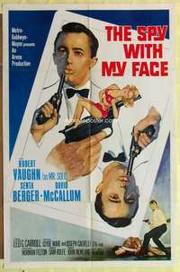 d723 SPY WITH MY FACE one-sheet movie poster '66 Vaughn, Man from UNCLE!