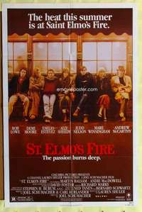 d725 ST ELMO'S FIRE one-sheet movie poster '85 Rob Lowe, Demi Moore