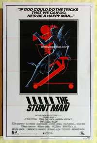 d748 STUNT MAN one-sheet movie poster '80 Peter O'Toole, Railsback