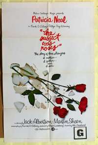 d749 SUBJECT WAS ROSES one-sheet movie poster '68 Martin Sheen, Neal