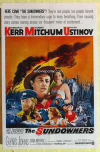 d756 SUNDOWNERS one-sheet movie poster '61 Deborah Kerr, Robert Mitchum