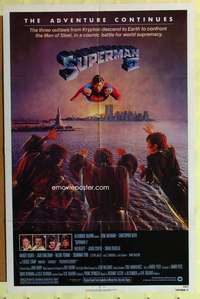 d758 SUPERMAN 2 one-sheet movie poster '81 Christopher Reeve, Terence Stamp