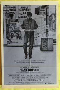 d783 TAXI DRIVER 1sh '76 classic Robert De Niro, Martin Scorsese, like int'l, but with ratings!