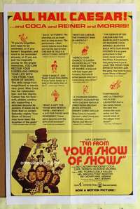 d046 10 FROM YOUR SHOW OF SHOWS one-sheet movie poster '73 Sid Caesar