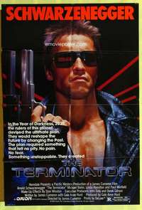 d792 TERMINATOR one-sheet movie poster '84 Arnold Schwarzenegger classic!
