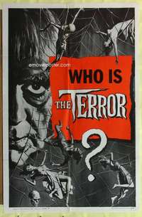 d793 TERROR teaser one-sheet movie poster '63 Boris Karloff, Nicholson