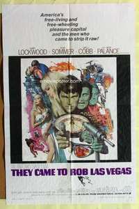 d806 THEY CAME TO ROB LAS VEGAS one-sheet movie poster '68 Lockwood