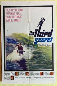 d807 THIRD SECRET one-sheet movie poster '64 Stephen Boyd, Attenborough