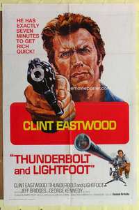 d823 THUNDERBOLT & LIGHTFOOT int'l one-sheet movie poster '74 Clint Eastwood
