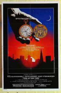d829 TIME AFTER TIME one-sheet movie poster '79 Malcolm McDowell, Noble art