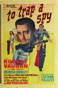 d836 TO TRAP A SPY one-sheet movie poster '66 Robert Vaughn, Man from UNCLE