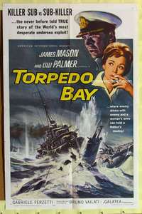 d845 TORPEDO BAY one-sheet movie poster '64 James Mason