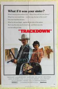 d850 TRACKDOWN style B one-sheet movie poster '76 Erik Estrada, Jim Mitchum