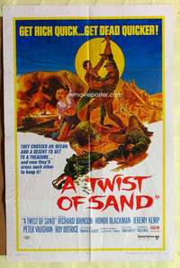 d868 TWIST OF SAND one-sheet movie poster '68 Honor Blackman