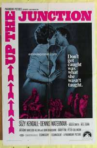 d904 UP THE JUNCTION one-sheet movie poster '68 Suzy Kendall is pregnant!