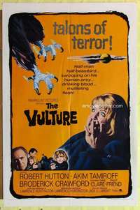 d927 VULTURE one-sheet movie poster '66 half man, half beastbird, terror!
