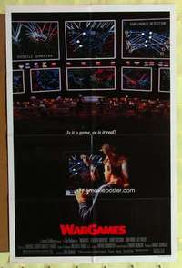 d933 WARGAMES one-sheet movie poster '83 Matthew Broderick, sci-fi!