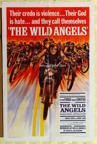 d040 WILD ANGELS one-sheet movie poster '66 biker Peter Fonda, Nancy Sinatra