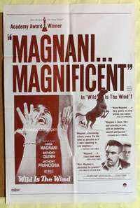 d967 WILD IS THE WIND military 1sh R60s Academy Award winner Anna Magnani is magnificent!