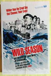 d970 WILD SEASON one-sheet movie poster '68 South African, cruel sea!