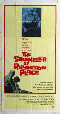 e125 10 RILLINGTON PLACE int'l three-sheet movie poster '71 Richard Attenborough