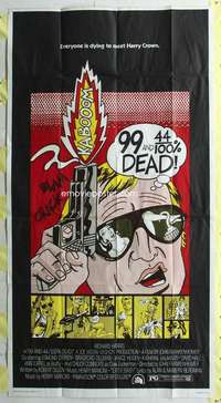 e130 99 & 44/100% DEAD three-sheet movie poster '74 cool pop art image!