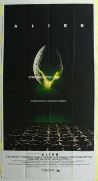 e140 ALIEN int'l three-sheet movie poster '79 Sigourney Weaver, sci-fi!