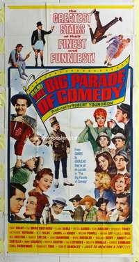 e425 MGM'S BIG PARADE OF COMEDY three-sheet movie poster '64 W.C. Fields