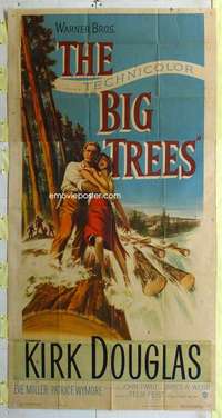 e174 BIG TREES three-sheet movie poster '52 Kirk Douglas, Eve Miller