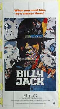 e177 BILLY JACK int'l three-sheet movie poster '71 Tom Laughlin, best artwork!