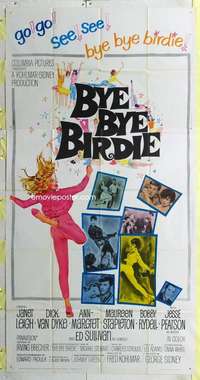e209 BYE BYE BIRDIE three-sheet movie poster '63 Ann-Margret, Janet Leigh