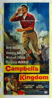 e211 CAMPBELL'S KINGDOM English three-sheet movie poster '58 Dirk Bogarde
