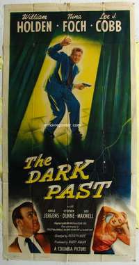 e247 DARK PAST three-sheet movie poster '49 William Holden, Nina Foch