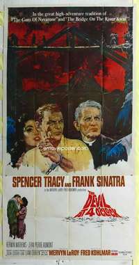 e259 DEVIL AT 4 O'CLOCK three-sheet movie poster '61 Spencer Tracy, Sinatra