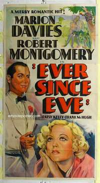 e275 EVER SINCE EVE other company three-sheet movie poster '37 Marion Davies