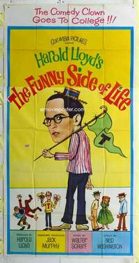 e294 FUNNY SIDE OF LIFE three-sheet movie poster '62 Harold Lloyd compilation!