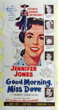 e309 GOOD MORNING MISS DOVE three-sheet movie poster '55 Jennifer Jones