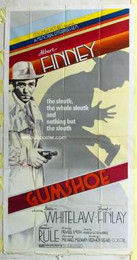 e315 GUMSHOE three-sheet movie poster '72 film noir comedy, Albert Finney