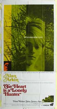 e327 HEART IS A LONELY HUNTER three-sheet movie poster '68 Arkin, Sondra Locke