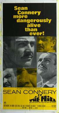 e330 HILL three-sheet movie poster '65 Sidney Lumet, dangerous Sean Connery!