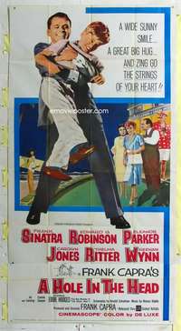 e334 HOLE IN THE HEAD three-sheet movie poster '59 Frank Sinatra, Capra