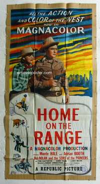 e339 HOME ON THE RANGE three-sheet movie poster '46 Monte Hale