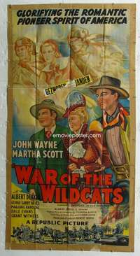 e357 IN OLD OKLAHOMA three-sheet movie poster R40s John Wayne, western!