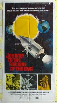 e369 JOURNEY TO THE FAR SIDE OF THE SUN three-sheet movie poster '69 sci-fi!